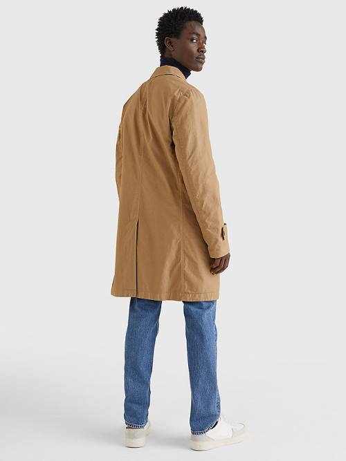 Tommy Hilfiger Garment Dyed Packable Trench Coat Jassen Heren Khaki | TH381OYG