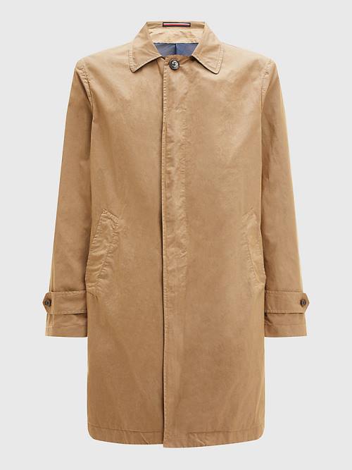 Tommy Hilfiger Garment Dyed Packable Trench Coat Jassen Heren Khaki | TH381OYG