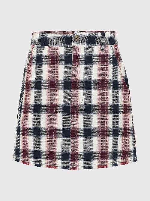 Tommy Hilfiger Gingham Check Mini Rokken Dames Rood | TH173ZEI