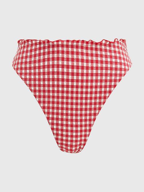 Tommy Hilfiger Gingham Cheeky Fit Bikini Bottoms Zwemkleding Dames Rood | TH682WZR