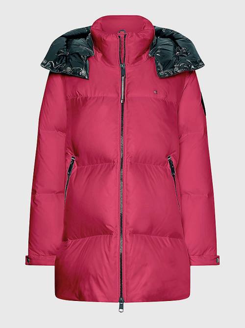 Tommy Hilfiger Gloss Matte Down Puffer Jassen Dames Paars | TH157HYQ