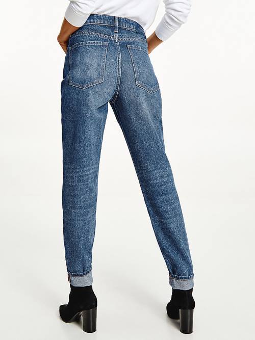 Tommy Hilfiger Gramercy High Rise Tapered Mom Jeans Dames Denim | TH529HYK