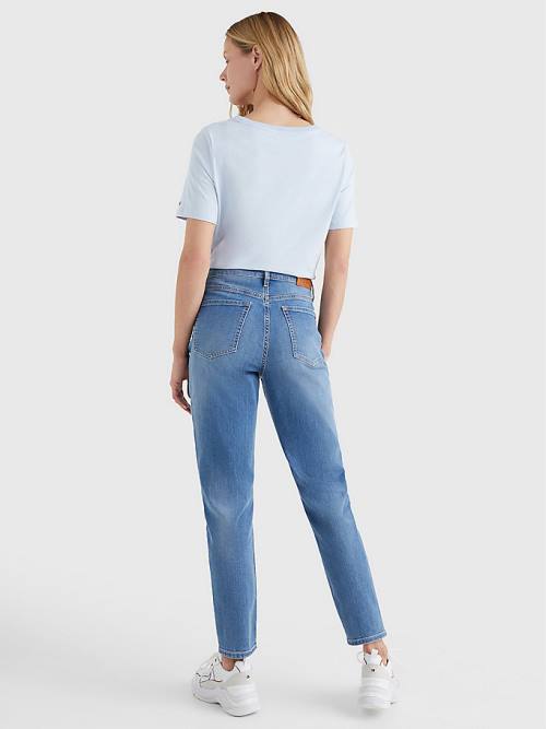 Tommy Hilfiger Gramercy Mom High Rise Tapered Jeans Dames Denim | TH793ECN