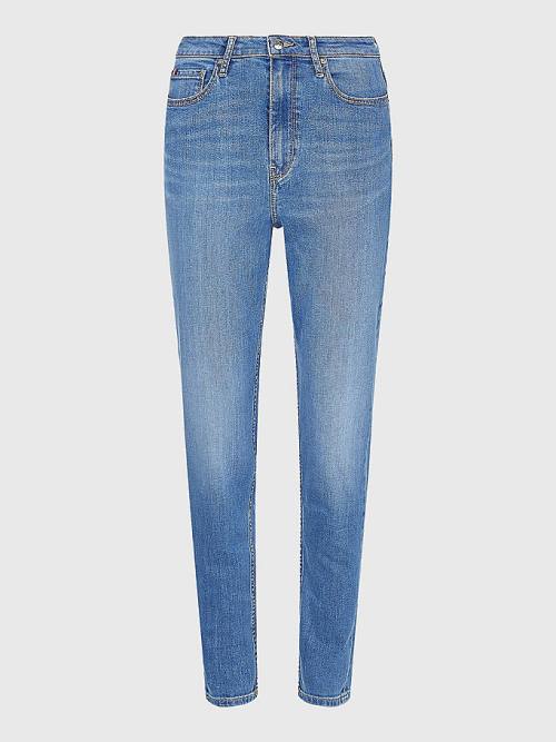 Tommy Hilfiger Gramercy Mom High Rise Tapered Jeans Dames Denim | TH793ECN