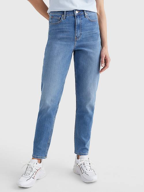 Tommy Hilfiger Gramercy Mom High Rise Tapered Jeans Dames Denim | TH793ECN