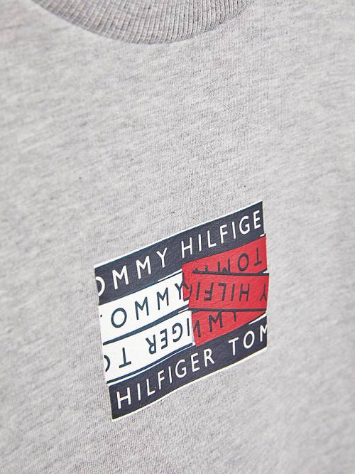 Tommy Hilfiger Graphic Tape Logo Sweatshirts Jongens Grijs | TH579BWN