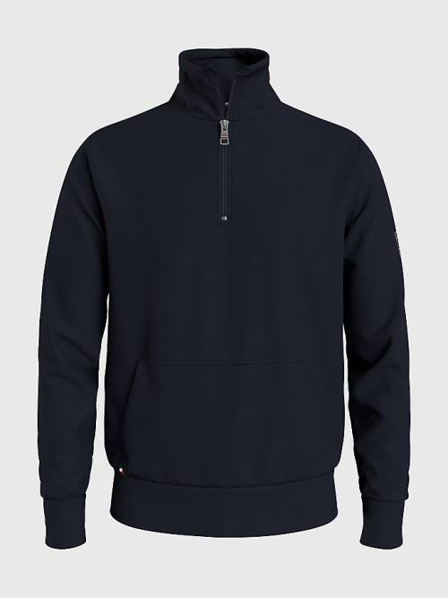 Tommy Hilfiger Half-Zip Sweatshirts Heren Blauw | TH148DWV