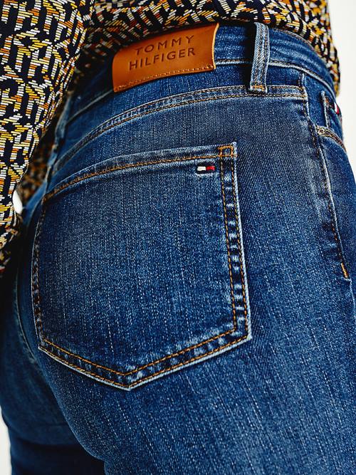 Tommy Hilfiger Harlem High Rise Super Skinny TH Flex Jeans Dames Denim | TH168GOU