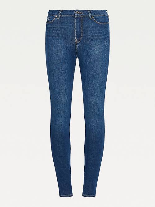 Tommy Hilfiger Harlem High Rise Super Skinny TH Flex Jeans Dames Denim | TH168GOU