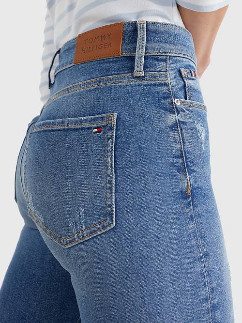 Tommy Hilfiger Harlem High Rise Super Skinny Jeans Dames Denim | TH415KEM