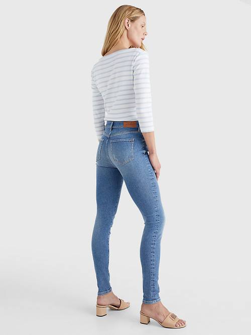 Tommy Hilfiger Harlem High Rise Super Skinny Jeans Dames Denim | TH415KEM