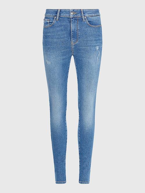 Tommy Hilfiger Harlem High Rise Super Skinny Jeans Dames Denim | TH415KEM