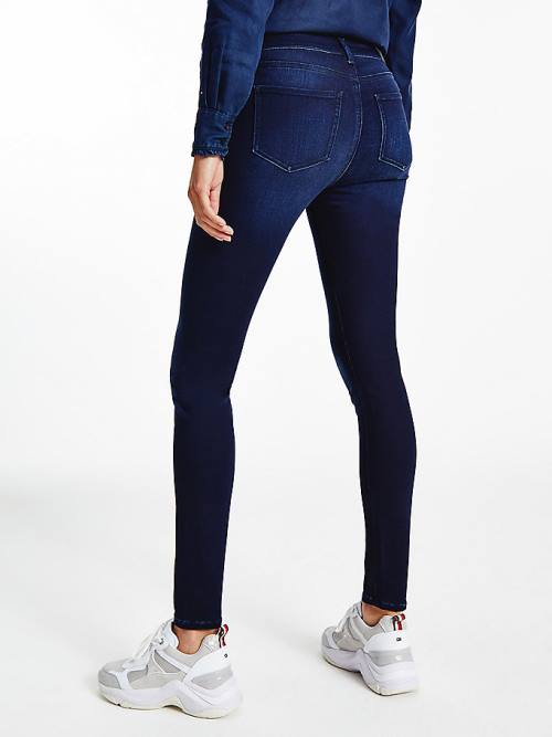 Tommy Hilfiger Harlem High Rise Super Skinny Seamless Jeans Dames Denim | TH496WVR