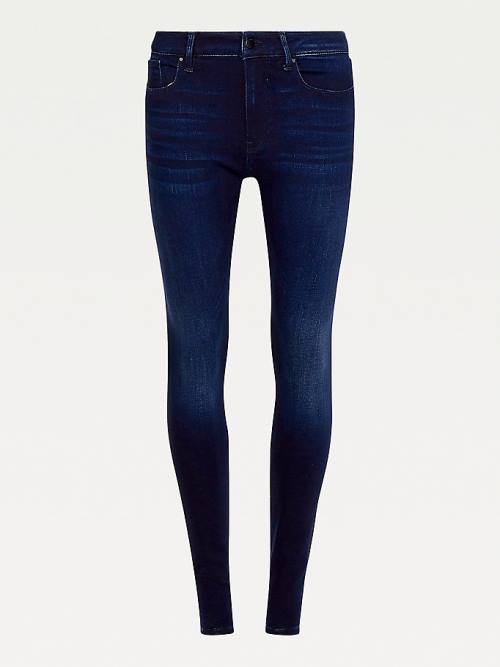 Tommy Hilfiger Harlem High Rise Super Skinny Seamless Jeans Dames Denim | TH496WVR