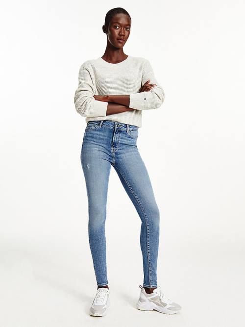 Tommy Hilfiger Harlem High Rise Super Skinny Jeans Dames Denim | TH574OIY