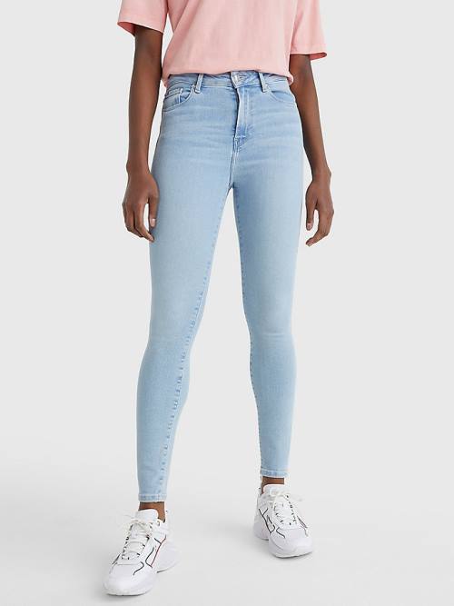 Tommy Hilfiger Harlem High Rise Super Skinny Jeans Dames Denim | TH756LZR