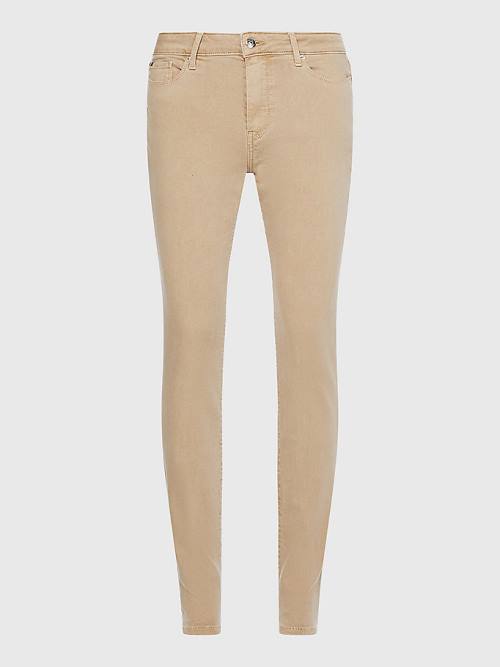 Tommy Hilfiger Harlem High Rise Super Skinny Jeans Dames Beige | TH803BCK