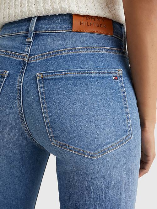 Tommy Hilfiger Harlem High Rise Super Skinny TH Flex Jeans Dames Denim | TH917GAM