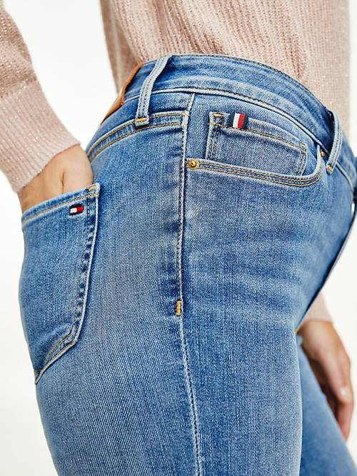 Tommy Hilfiger Harlem High Rise Super Skinny TH Flex Jeans Dames Denim | TH954QYE