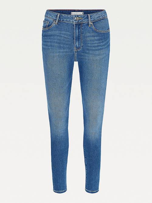 Tommy Hilfiger Harlem High Rise Super Skinny TH Flex Jeans Dames Denim | TH954QYE