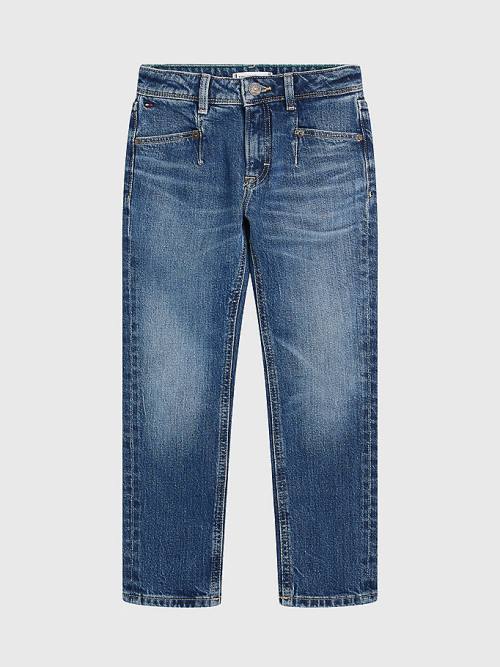 Tommy Hilfiger Harper Straight Faded Jeans Meisjes Denim | TH608NBL