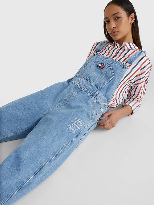 Tommy Hilfiger Hemp Denim Dungarees Jeans Dames Denim | TH256YUX