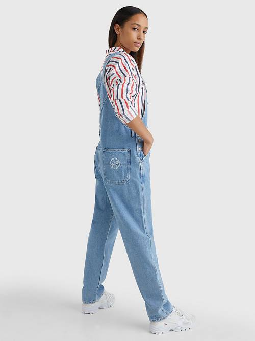 Tommy Hilfiger Hemp Denim Dungarees Jeans Dames Denim | TH256YUX