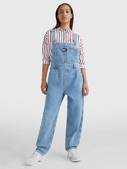 Tommy Hilfiger Hemp Denim Dungarees Jeans Dames Denim | TH256YUX