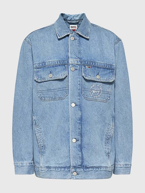 Tommy Hilfiger Hemp Denim Oversized Utility Jassen Dames Denim | TH539LMN