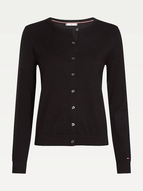 Tommy Hilfiger Heritage Button-Up Cardigan Truien Dames Zwart | TH031NET