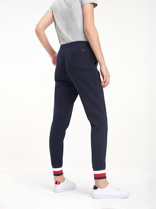 Tommy Hilfiger Heritage Contrast Stripe Joggers Broek Dames Blauw | TH463WAN