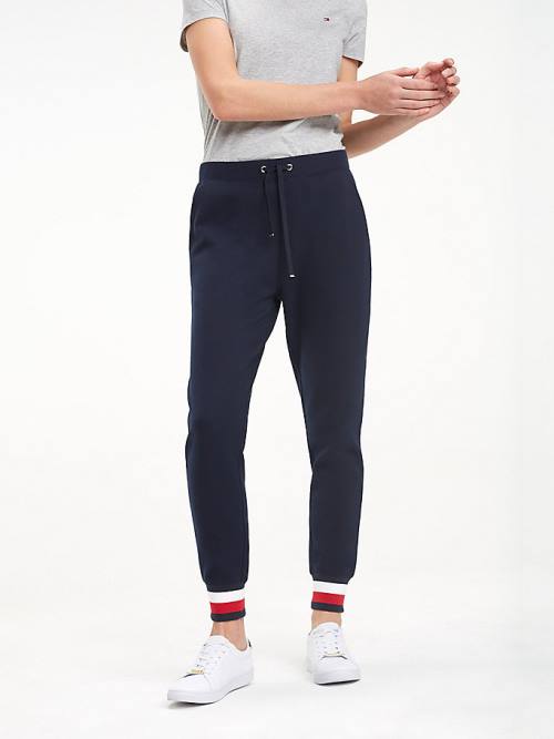 Tommy Hilfiger Heritage Contrast Stripe Joggers Broek Dames Blauw | TH463WAN