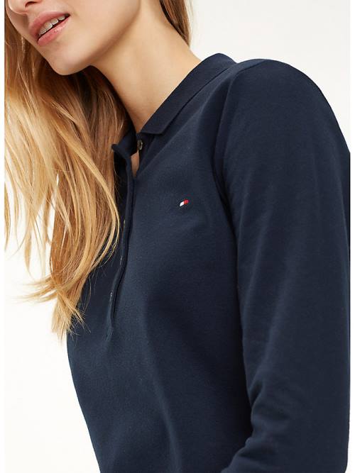 Tommy Hilfiger Heritage Long Sleeve Shirt Poloshirt Dames Blauw | TH059LJW