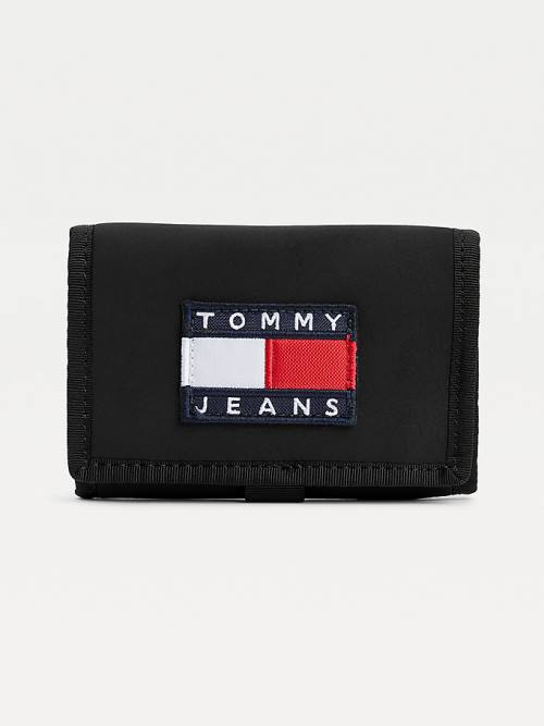 Tommy Hilfiger Heritage Recycled Trifold Portefeuille Heren Zwart | TH034EQP