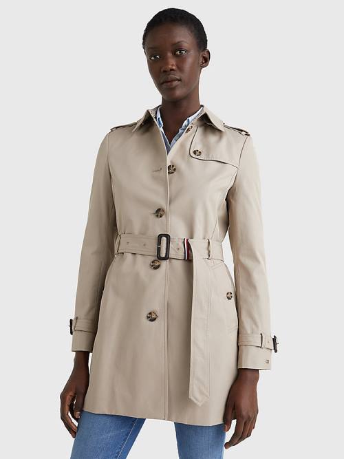 Tommy Hilfiger Heritage Single Breasted Trench Jassen Dames Grijs | TH510KLE