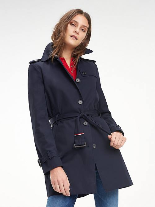 Tommy Hilfiger Heritage Single Breasted Trench Jassen Dames Blauw | TH863BYG