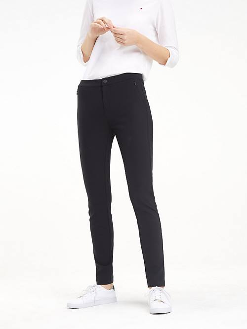 Tommy Hilfiger Heritage Skinny Fit Broek Dames Zwart | TH158UDR