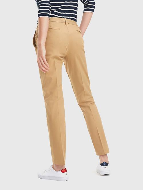 Tommy Hilfiger Heritage Skinny Fit Chinos Broek Dames Khaki | TH073XPQ