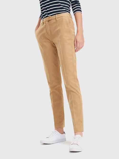 Tommy Hilfiger Heritage Skinny Fit Chinos Broek Dames Khaki | TH073XPQ