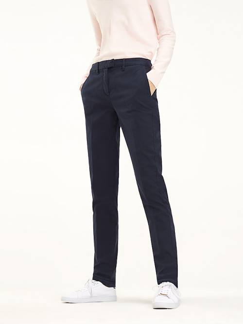 Tommy Hilfiger Heritage Skinny Fit Chinos Broek Dames Blauw | TH219GCL