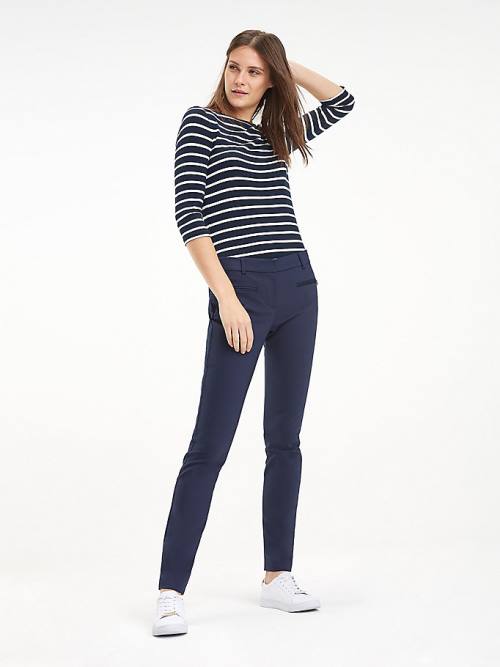 Tommy Hilfiger Heritage Slim Fit Broek Dames Blauw | TH160EFA