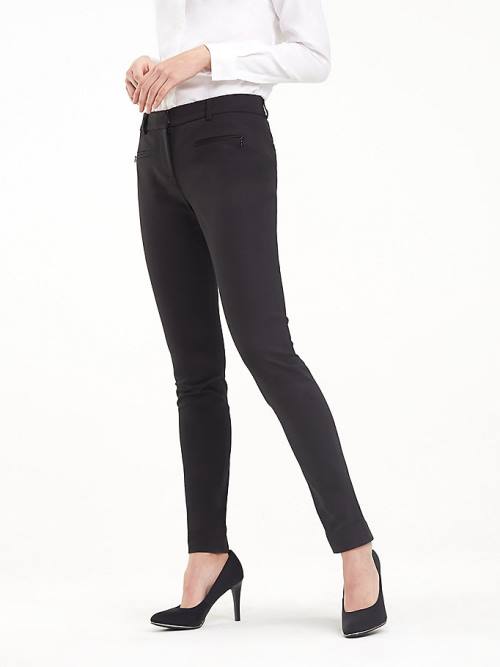 Tommy Hilfiger Heritage Slim Fit Broek Dames Zwart | TH394XHS