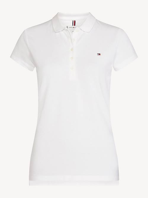 Tommy Hilfiger Heritage Slim Fit Shirt Poloshirt Dames Wit | TH437HXN