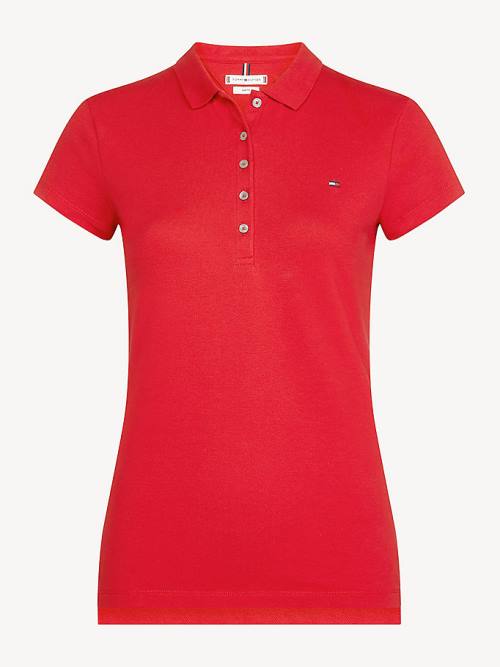 Tommy Hilfiger Heritage Slim Fit Shirt Poloshirt Dames Rood | TH538MTC