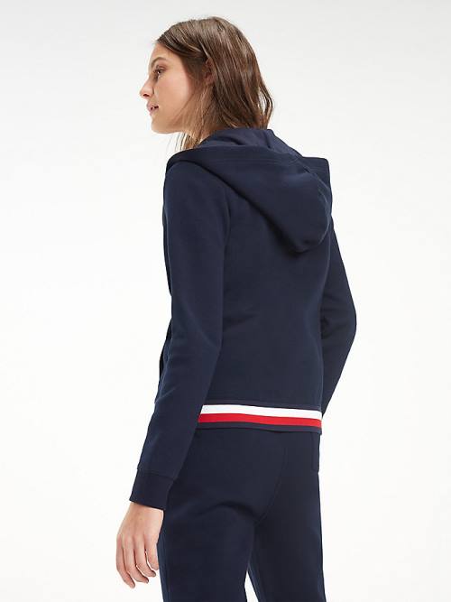 Tommy Hilfiger Heritage Zip-Thru Hoodie Dames Blauw | TH204LOU