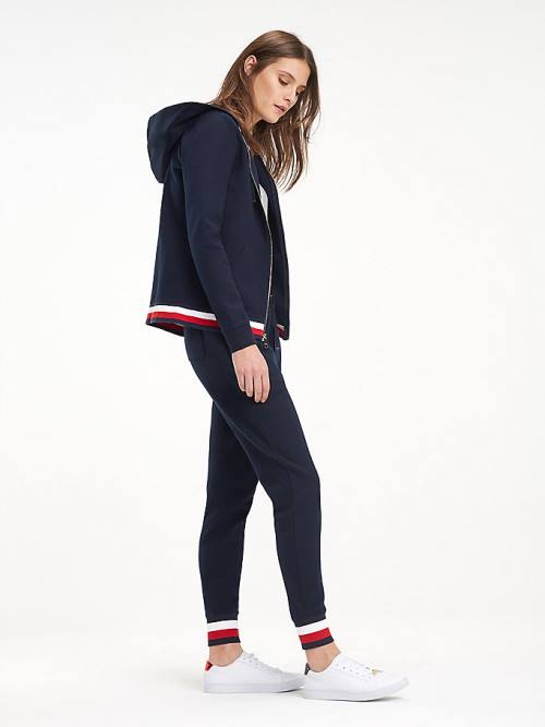 Tommy Hilfiger Heritage Zip-Thru Hoodie Dames Blauw | TH204LOU