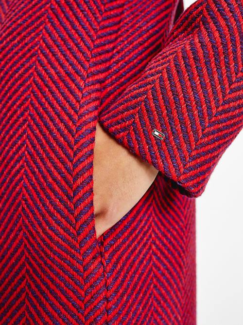 Tommy Hilfiger Herringbone Single-Breasted Jassen Dames Roze | TH075YVI