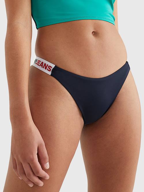 Tommy Hilfiger High Leg Cheeky Bikini Bottoms Zwemkleding Dames Groen | TH096YAQ