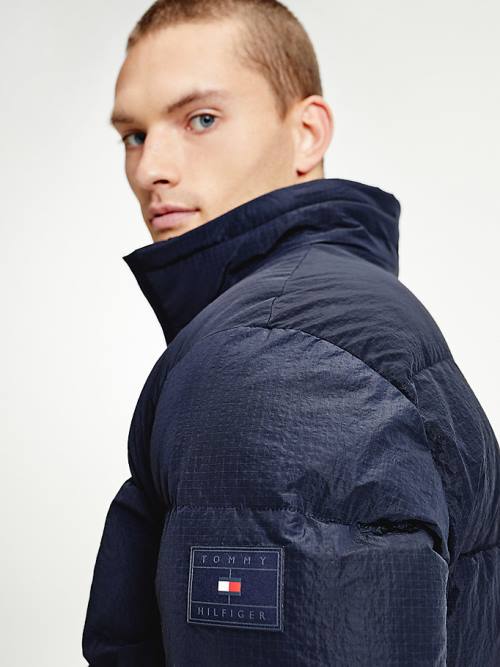 Tommy Hilfiger High Loft Removable Hood Puffer Jassen Heren Blauw | TH819MSH