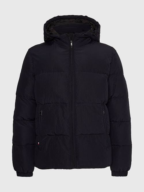 Tommy Hilfiger High Loft Removable Hood Puffer Jassen Heren Blauw | TH819MSH